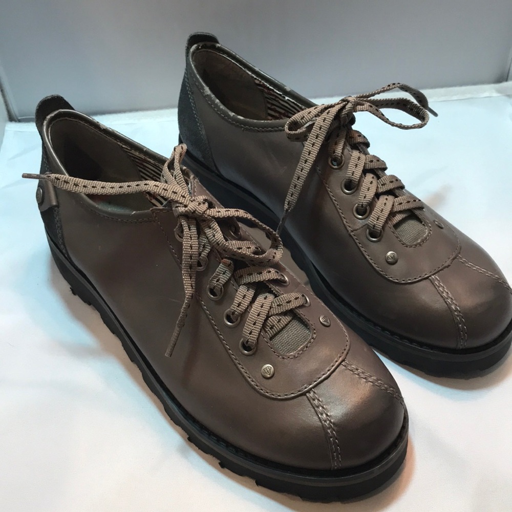 London Underground 9 gray leather lace up shoes - Picture 1 of 7